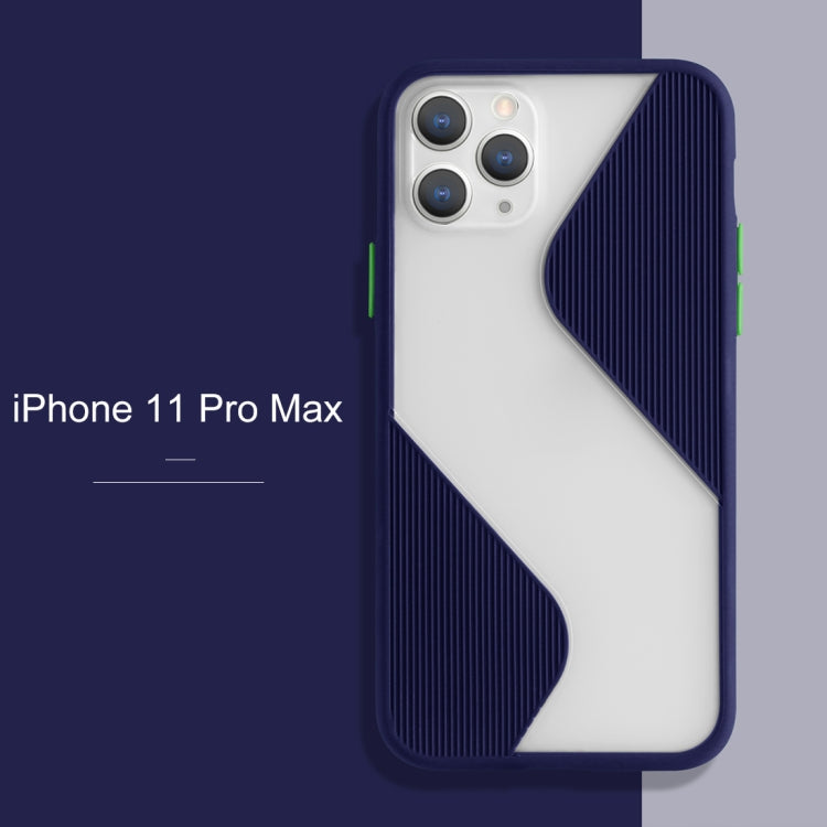 For iPhone 11 Pro Max Contrast Color Stitching TPU Protective Case