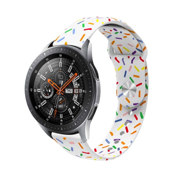 For Samsung Galaxy Watch 6 / 6 Classic Sports Rainbow Dots Silicone Watch Band