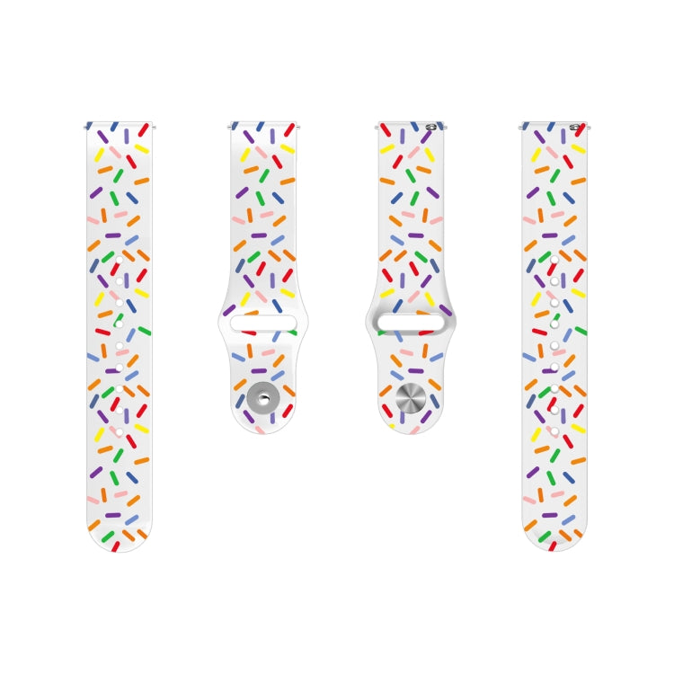 For Samsung Galaxy Watch 6 / 6 Classic Sports Rainbow Dots Silicone Watch Band