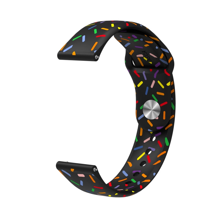 For Samsung Galaxy Watch 6 / 6 Classic Sports Rainbow Dots Silicone Watch Band