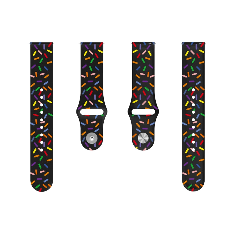 For Samsung Galaxy Watch 6 / 6 Classic Sports Rainbow Dots Silicone Watch Band