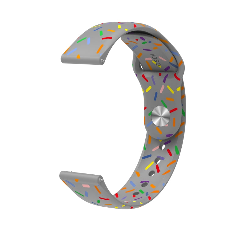 For Samsung Galaxy Watch 6 / 6 Classic Sports Rainbow Dots Silicone Watch Band