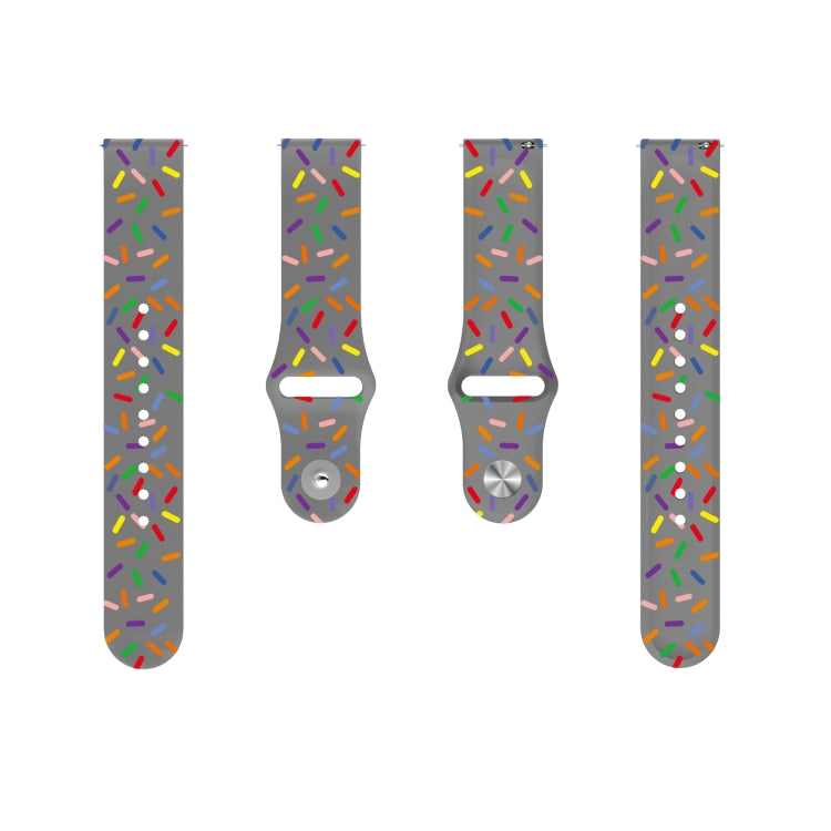 For Samsung Galaxy Watch 6 / 6 Classic Sports Rainbow Dots Silicone Watch Band