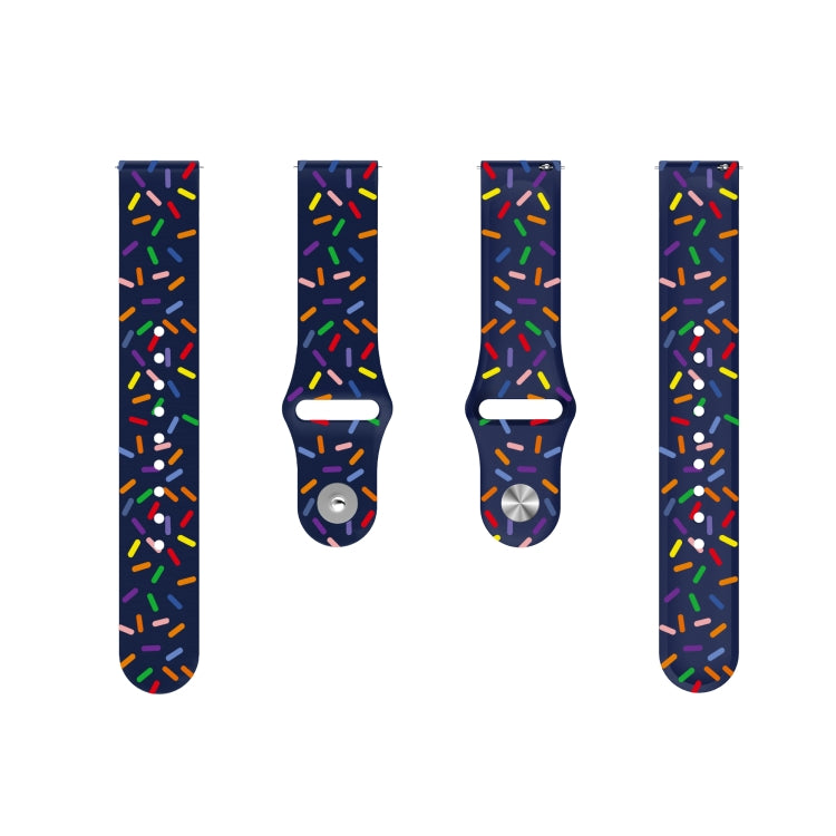For Samsung Galaxy Watch 6 / 6 Classic Sports Rainbow Dots Silicone Watch Band