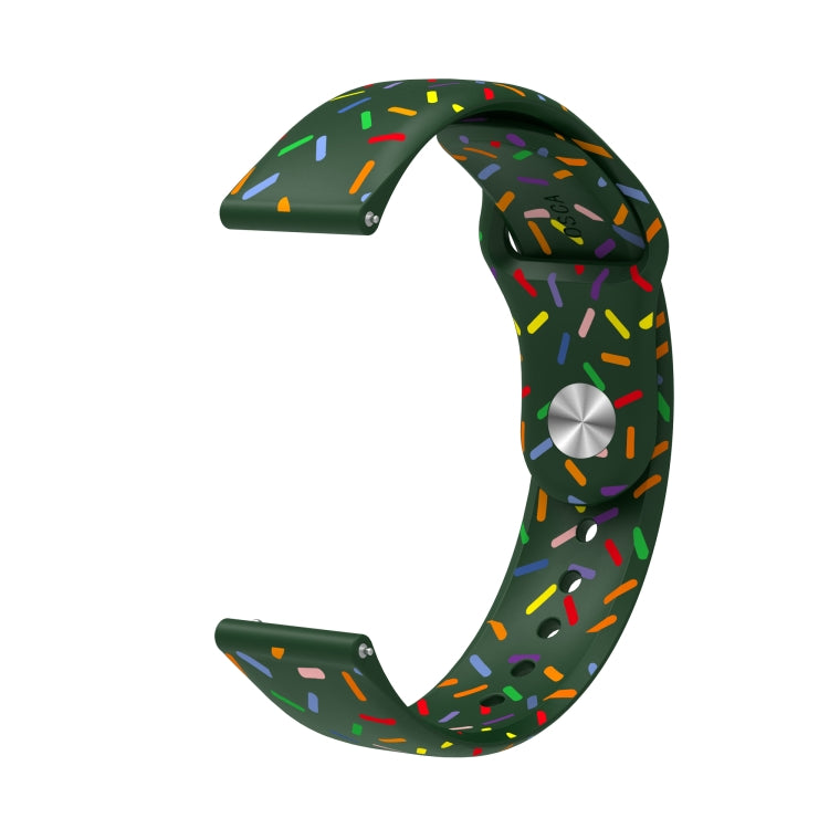 For Samsung Galaxy Watch 6 / 6 Classic Sports Rainbow Dots Silicone Watch Band