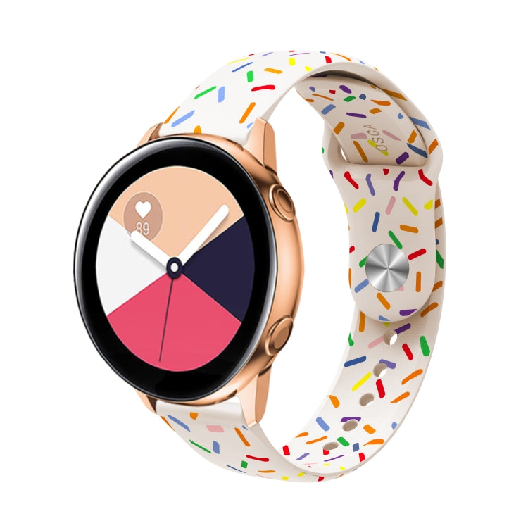 For Samsung Galaxy Watch 6 / 6 Classic Sports Rainbow Dots Silicone Watch Band