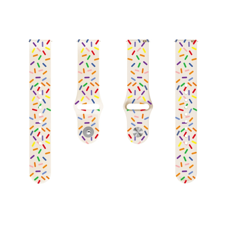 For Samsung Galaxy Watch 6 / 6 Classic Sports Rainbow Dots Silicone Watch Band