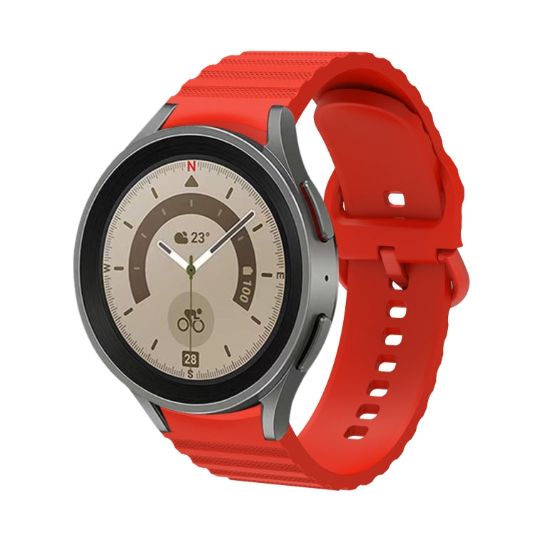 For Samsung Galaxy Watch 6 / 6 Classic Wave Dotted Pure Color Buckle Silicone Watch Band
