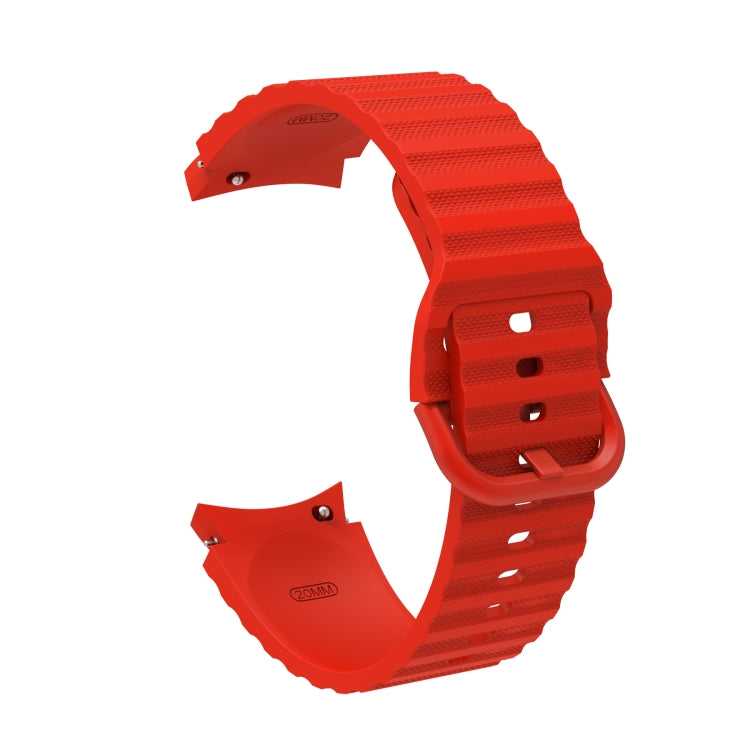 For Samsung Galaxy Watch 6 / 6 Classic Wave Dotted Pure Color Buckle Silicone Watch Band