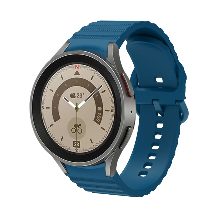 For Samsung Galaxy Watch 6 / 6 Classic Wave Dotted Pure Color Buckle Silicone Watch Band