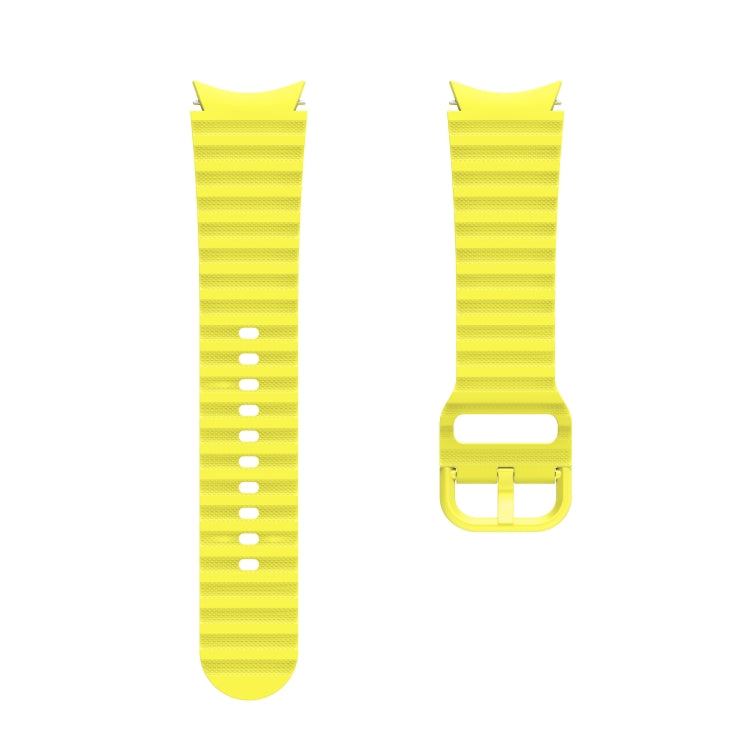 For Samsung Galaxy Watch 6 / 6 Classic Wave Dotted Pure Color Buckle Silicone Watch Band