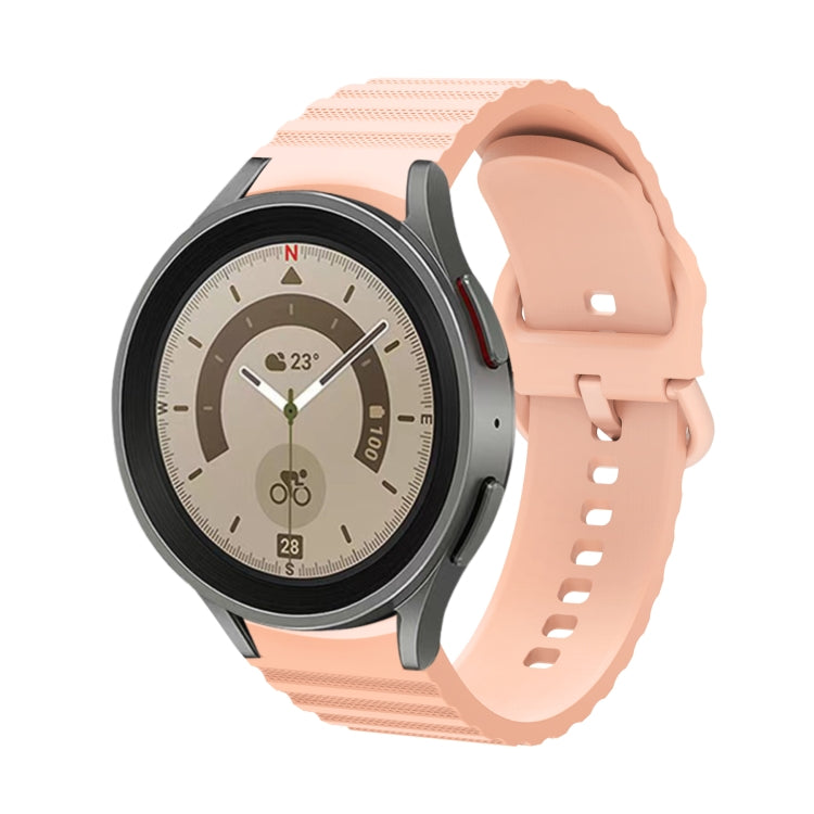 For Samsung Galaxy Watch 6 / 6 Classic Wave Dotted Pure Color Buckle Silicone Watch Band