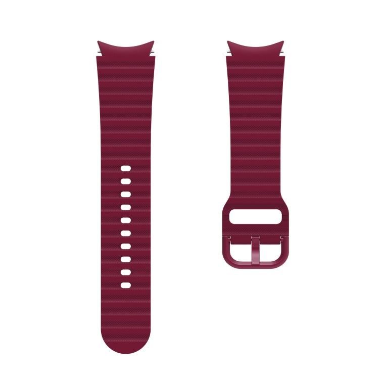 For Samsung Galaxy Watch 6 / 6 Classic Wave Dotted Pure Color Buckle Silicone Watch Band