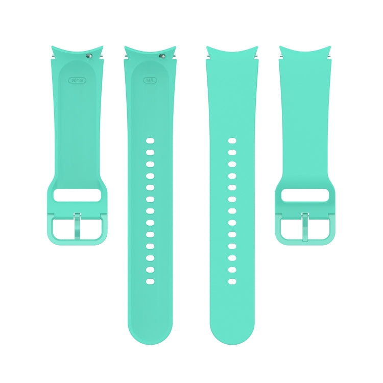 For Samsung Galaxy Watch 6 / 6 Classic Solid Color Buckle Silicone Watch Band, Size: