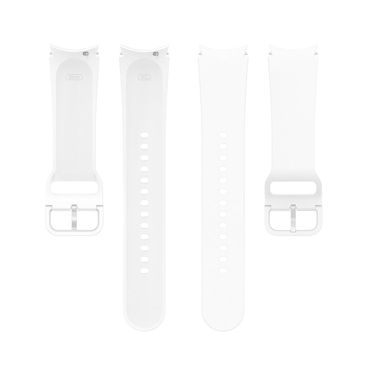 For Samsung Galaxy Watch 6 / 6 Classic Solid Color Buckle Silicone Watch Band, Size: