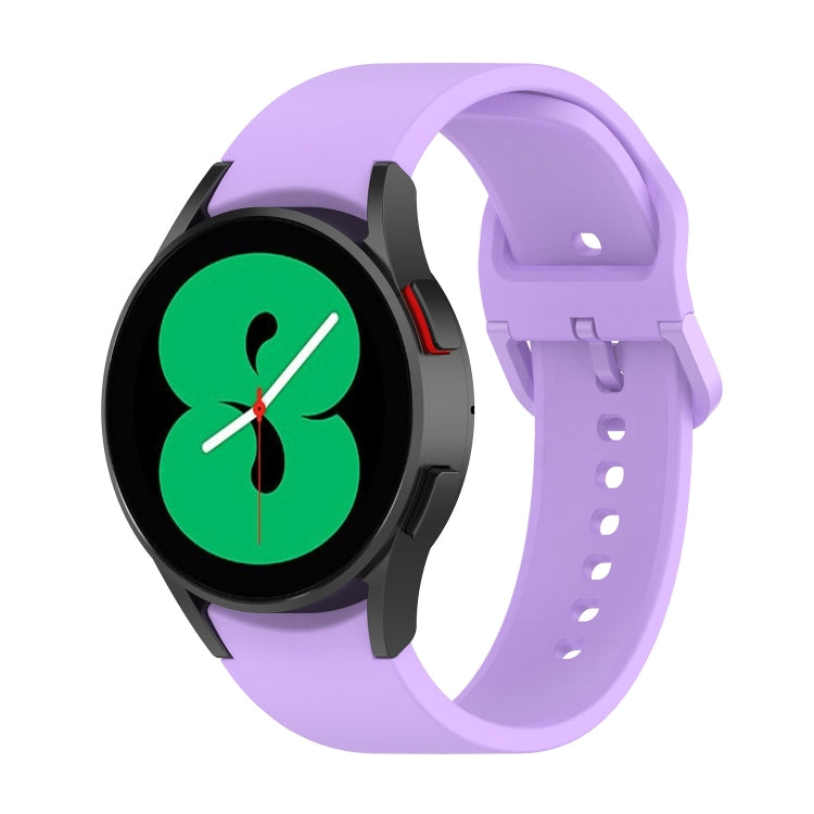 For Samsung Galaxy Watch 6 / 6 Classic Solid Color Buckle Silicone Watch Band, Size: