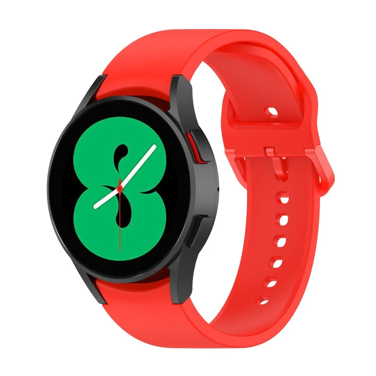 For Samsung Galaxy Watch 6 / 6 Classic Solid Color Buckle Silicone Watch Band, Size: