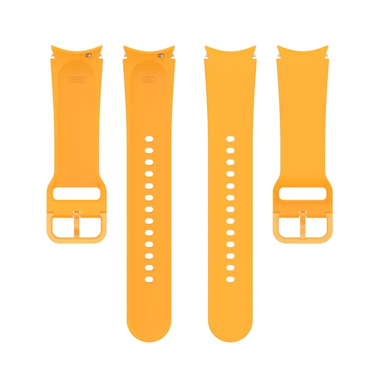 For Samsung Galaxy Watch 6 / 6 Classic Solid Color Buckle Silicone Watch Band, Size: