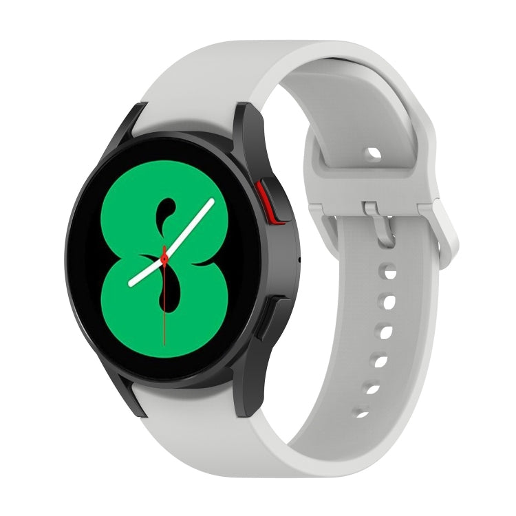 For Samsung Galaxy Watch 6 / 6 Classic Solid Color Buckle Silicone Watch Band, Size: