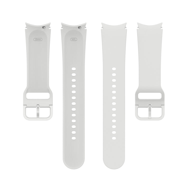 For Samsung Galaxy Watch 6 / 6 Classic Solid Color Buckle Silicone Watch Band, Size: