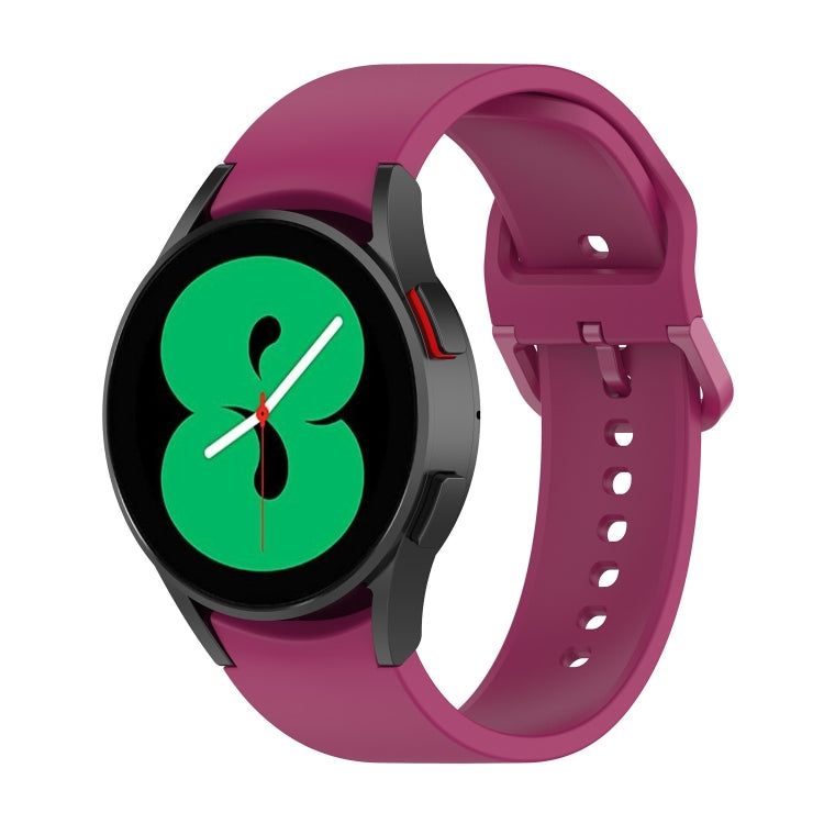 For Samsung Galaxy Watch 6 / 6 Classic Solid Color Buckle Silicone Watch Band, Size:
