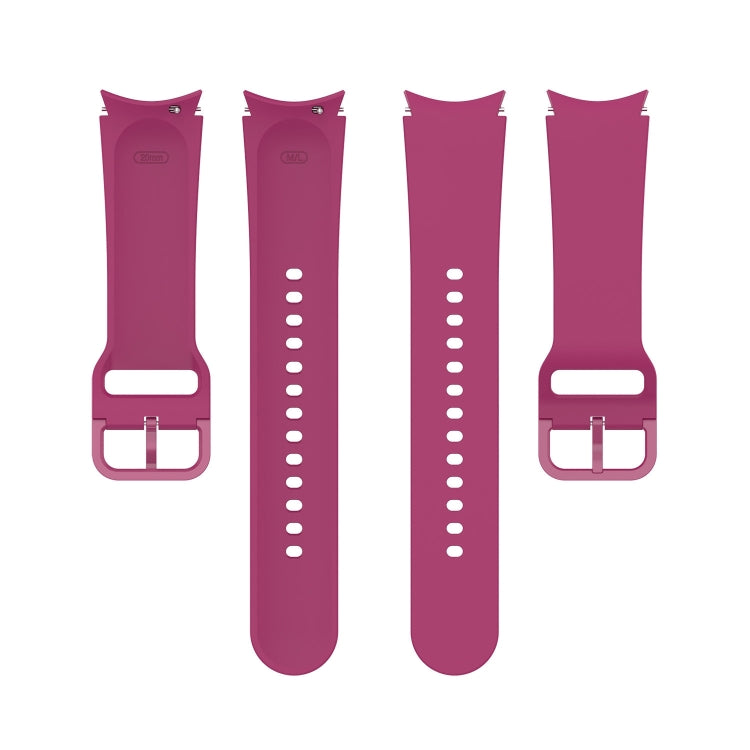 For Samsung Galaxy Watch 6 / 6 Classic Solid Color Buckle Silicone Watch Band, Size: