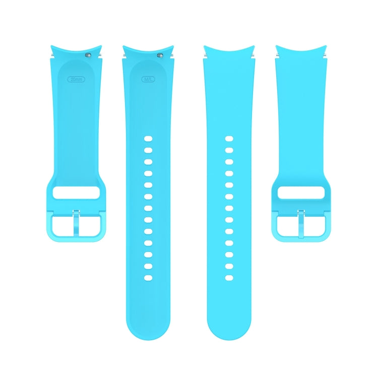 For Samsung Galaxy Watch 6 / 6 Classic Solid Color Buckle Silicone Watch Band, Size: