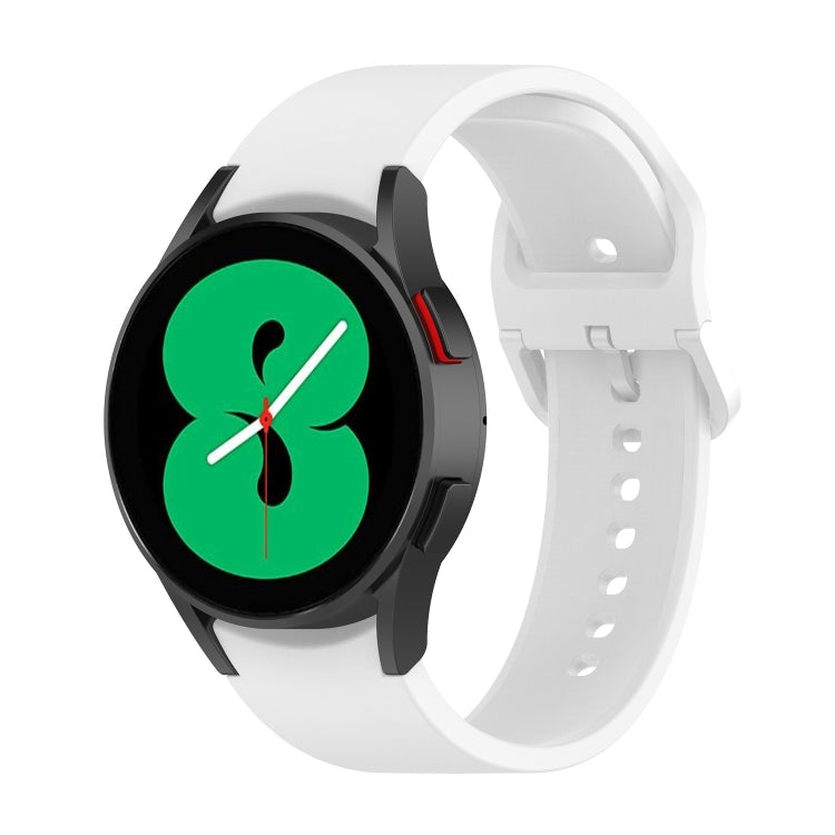 For Samsung Galaxy Watch 6 / 6 Classic Solid Color Buckle Silicone Watch Band, Size: