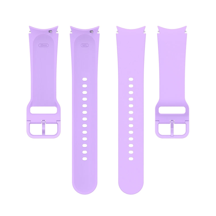 For Samsung Galaxy Watch 6 / 6 Classic Solid Color Buckle Silicone Watch Band, Size: