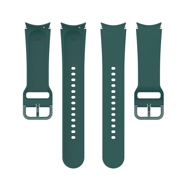 For Samsung Galaxy Watch 6 / 6 Classic Solid Color Buckle Silicone Watch Band, Size: