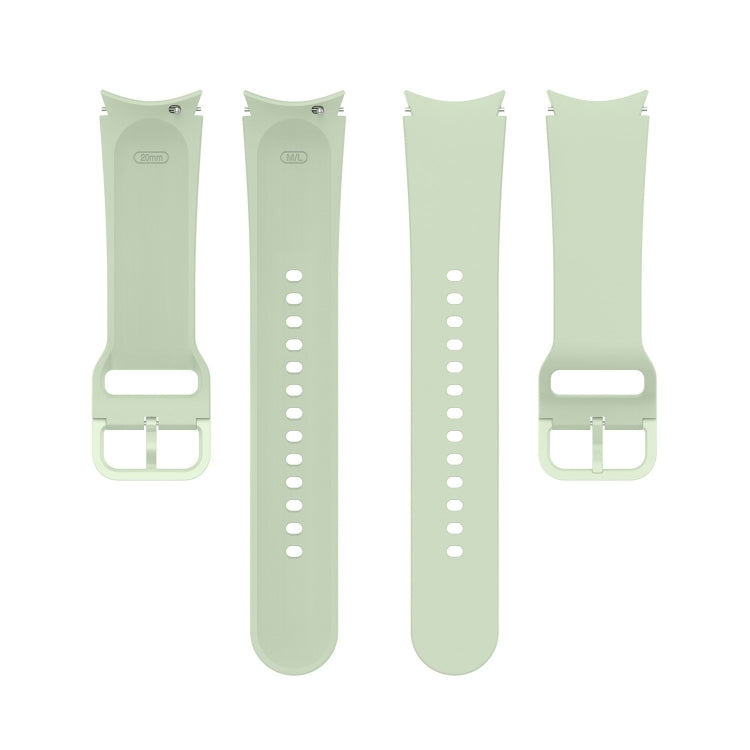 For Samsung Galaxy Watch 6 / 6 Classic Solid Color Buckle Silicone Watch Band, Size: