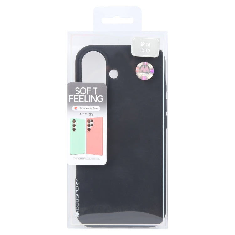 For iPhone 16 Plus GOOSPERY SOFT FEELING Liquid TPU Soft Phone Case