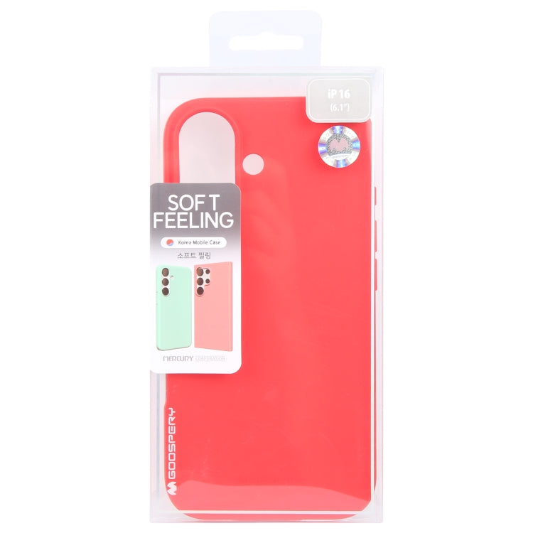 For iPhone 16 GOOSPERY SOFT FEELING Liquid TPU Soft Phone Case
