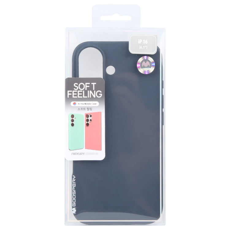 For iPhone 16 GOOSPERY SOFT FEELING Liquid TPU Soft Phone Case