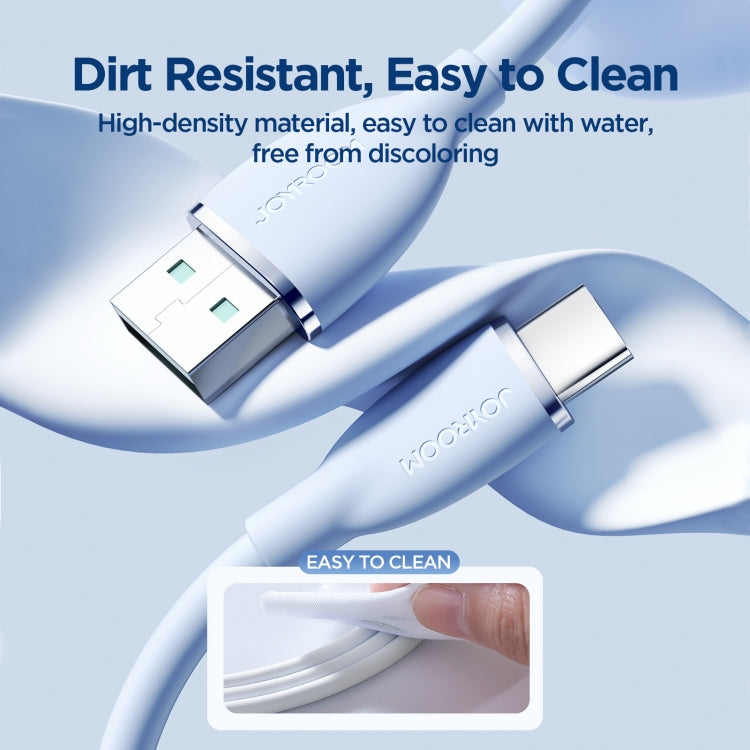 JOYROOM SA29-AC3 3A USB to USB-C/Type-C Liquid Silicone Fast Charging Data Cable, Length: 1.2m