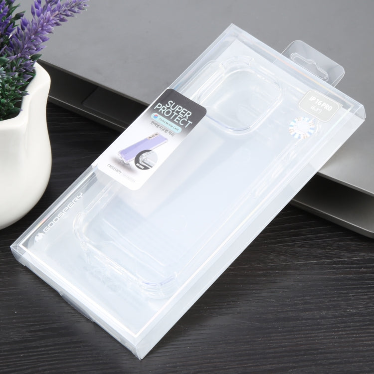 For iPhone 16 Pro MERCURY GOOSPERY SUPER Four-Corner Shockproof TPU Phone Case - Transparent