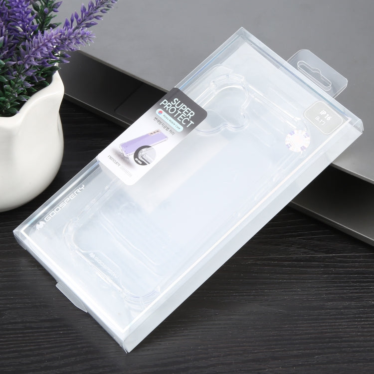 For iPhone 16 MERCURY GOOSPERY SUPER Four-Corner Shockproof TPU Phone Case - Transparent