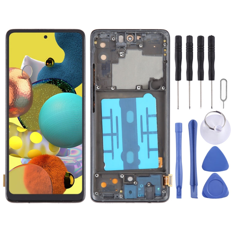 For Samsung Galaxy A51 5G SM-A516B TFT LCD Screen Digitizer Full Assembly with Frame, Not Supporting Fingerprint Identification
