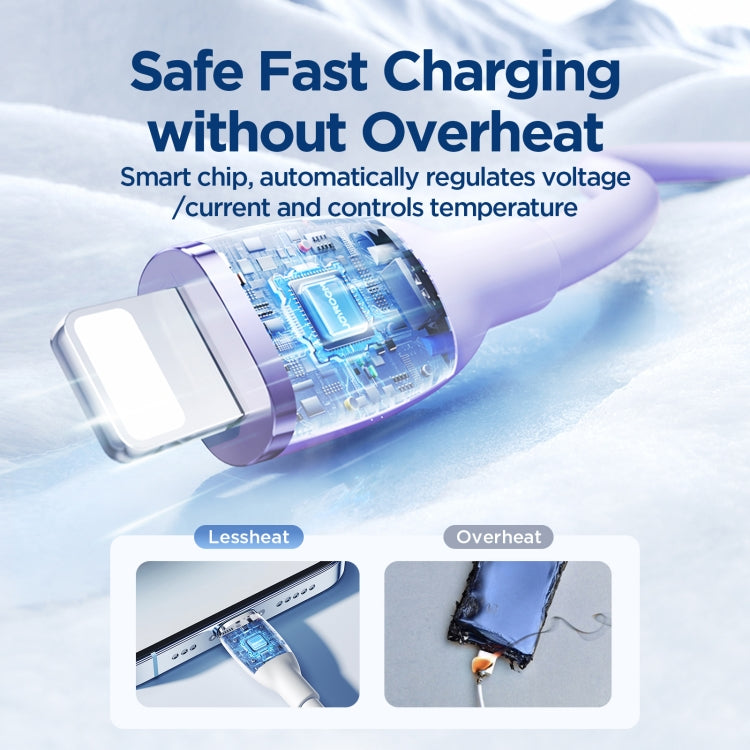 JOYROOM SA29-AL3 3A USB to 8 Pin Liquid Silicone Fast Charging Data Cable, Length: 1.2m