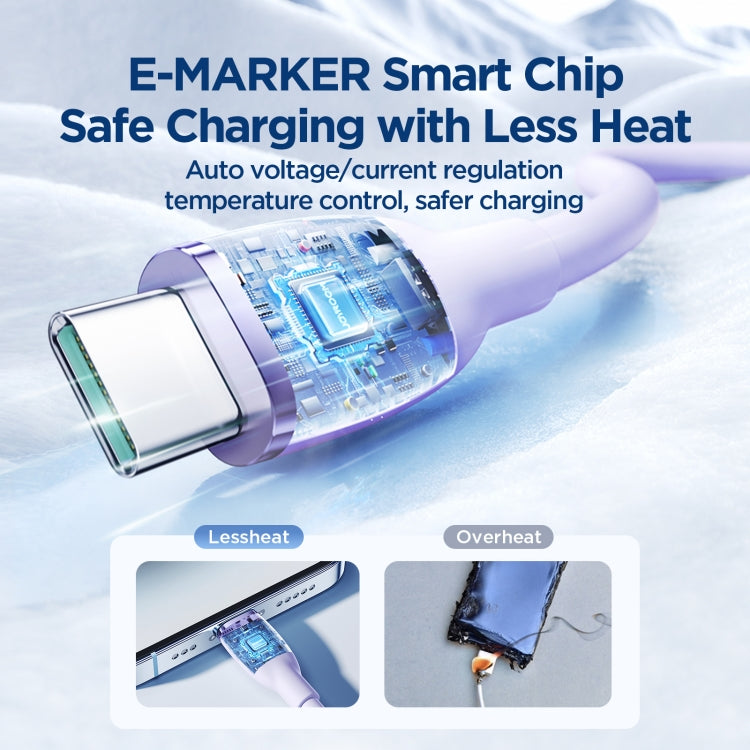 JOYROOM SA29-CC5 100W USB-C/Type-C to USB-C/Type-C Liquid Silicone Fast Charging Data Cable, Length: 1.2m