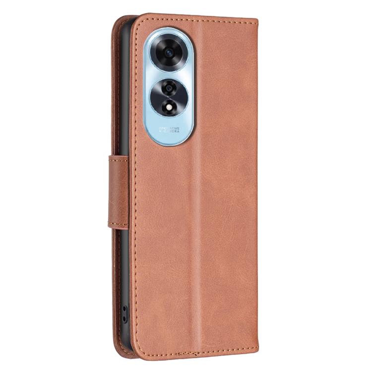 For OPPO A60 Lambskin Texture Leather Phone Case