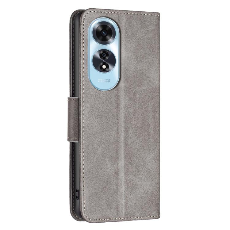 For OPPO A60 Lambskin Texture Leather Phone Case