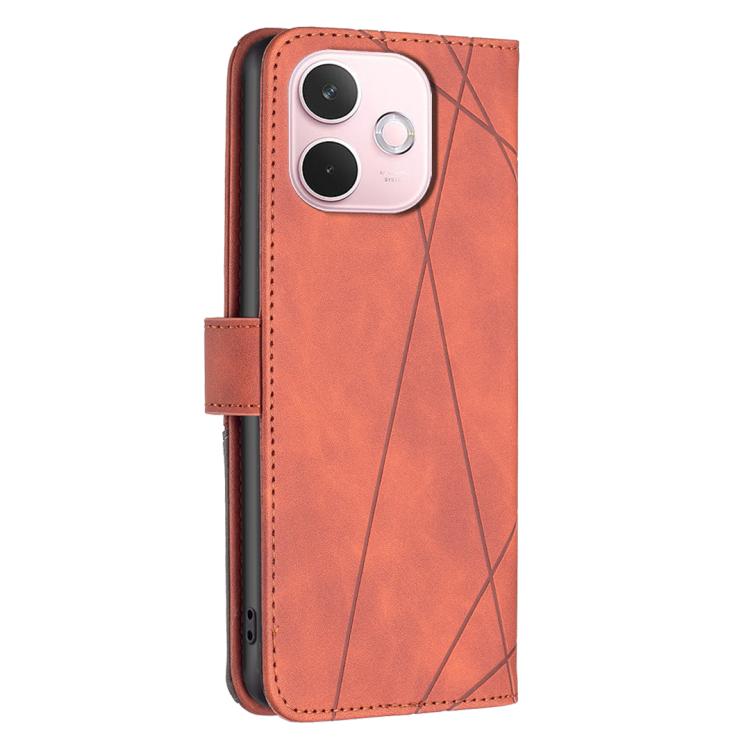 For OPPO A5 Pro 5G Magnetic Buckle Rhombus Texture Leather Phone Case