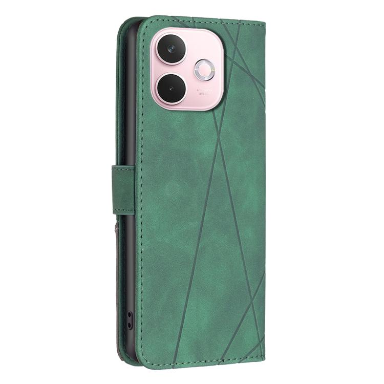 For OPPO A5 Pro 5G Magnetic Buckle Rhombus Texture Leather Phone Case