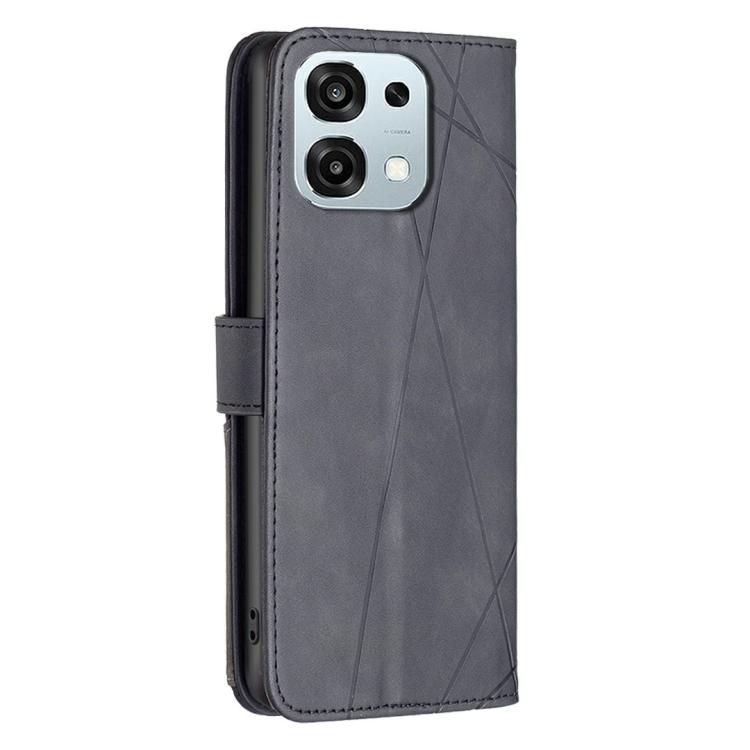 For OPPO A6 Pro 5G/4G Global/F31 5G Magnetic Buckle Rhombus Texture Leather Phone Case