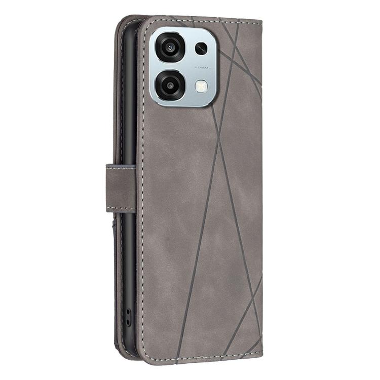 For OPPO A6 Pro 5G/4G Global/F31 5G Magnetic Buckle Rhombus Texture Leather Phone Case