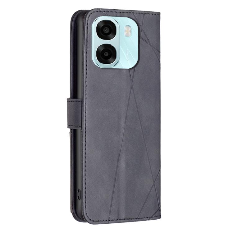 For OPPO A6 5G / A6X 4G / A6X 5G Magnetic Buckle Rhombus Texture Leather Phone Case