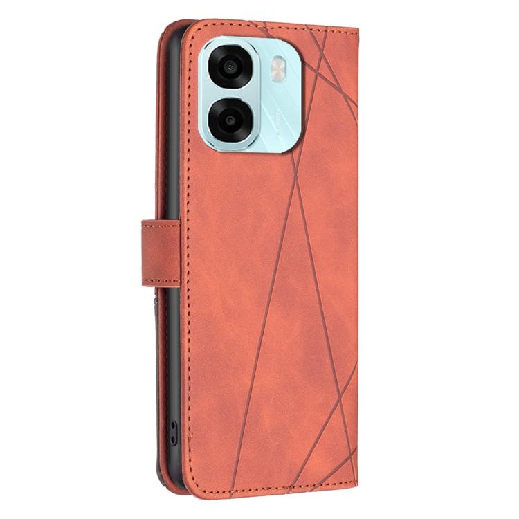 For OPPO A6 5G / A6X 4G / A6X 5G Magnetic Buckle Rhombus Texture Leather Phone Case