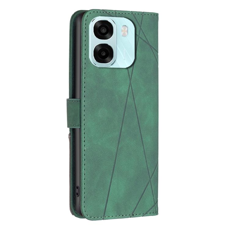 For OPPO A6 5G / A6X 4G / A6X 5G Magnetic Buckle Rhombus Texture Leather Phone Case