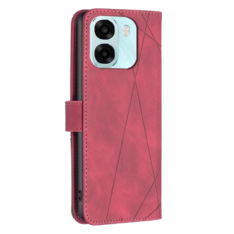 For OPPO A6 5G / A6X 4G / A6X 5G Magnetic Buckle Rhombus Texture Leather Phone Case